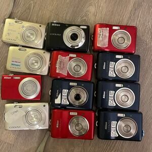 For Parts/Repair Nikon Coolpix Dogital Camera Lot of 12